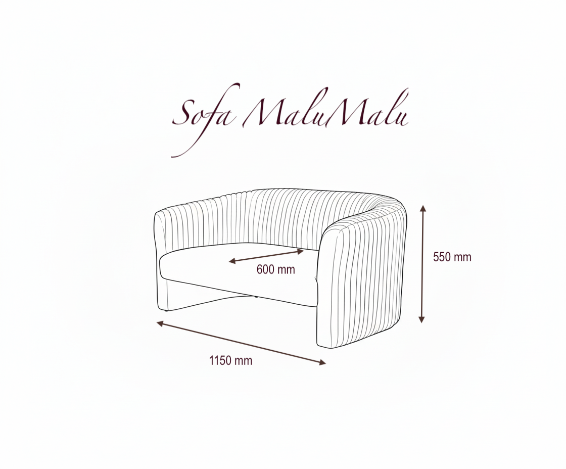Sofa MaluMalu Czekoladowa