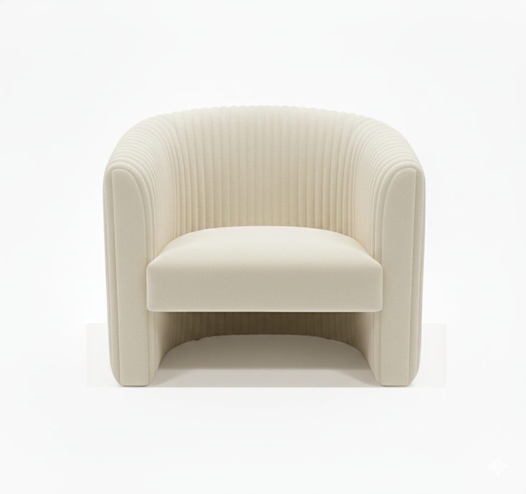 Fotel MaluMalu Mleczne Ecru