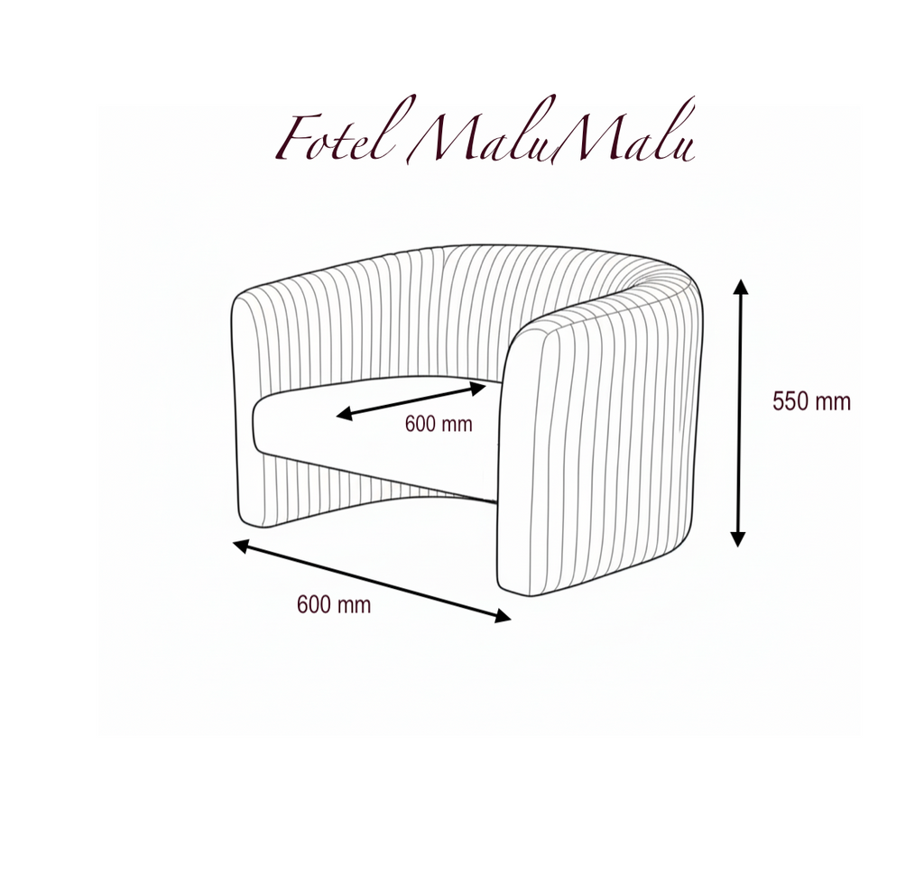 Fotel MaluMalu Pudrowy Róż