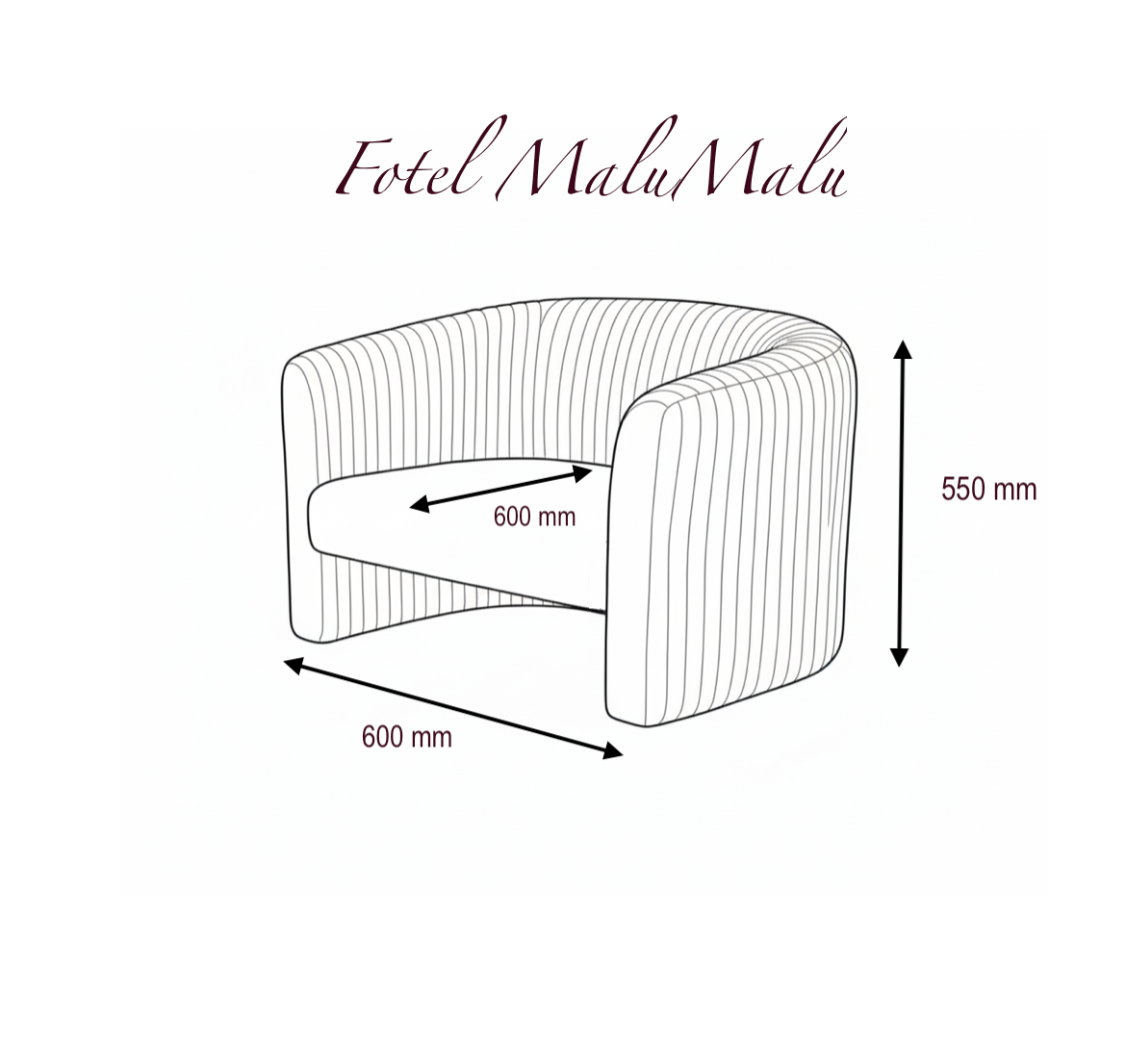 Fotel MaluMalu Czekoladowy